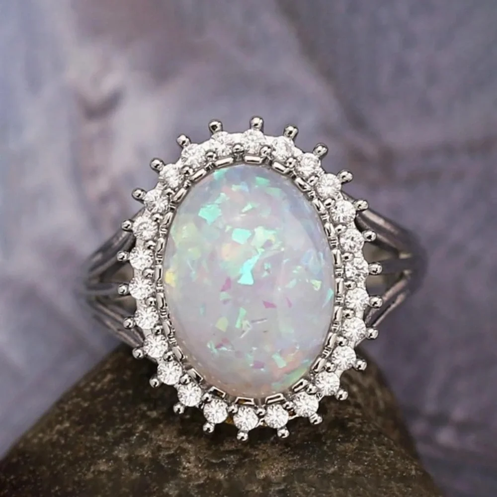 EMERALD FLOWER BRIDAL WEDDING RING